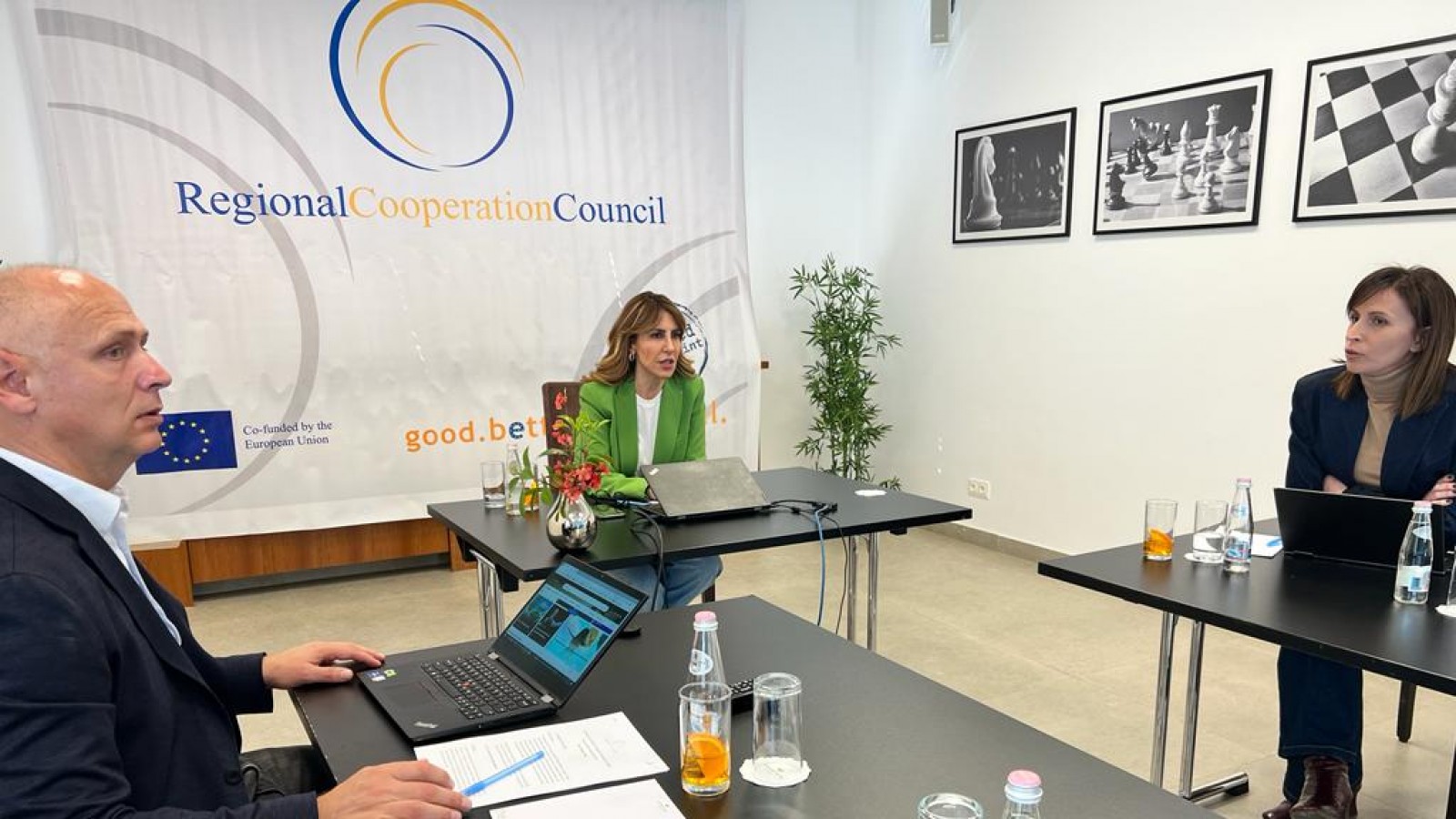 RCC team with Secretary General Majlinda Bregu at the 45th RCC Board meeting