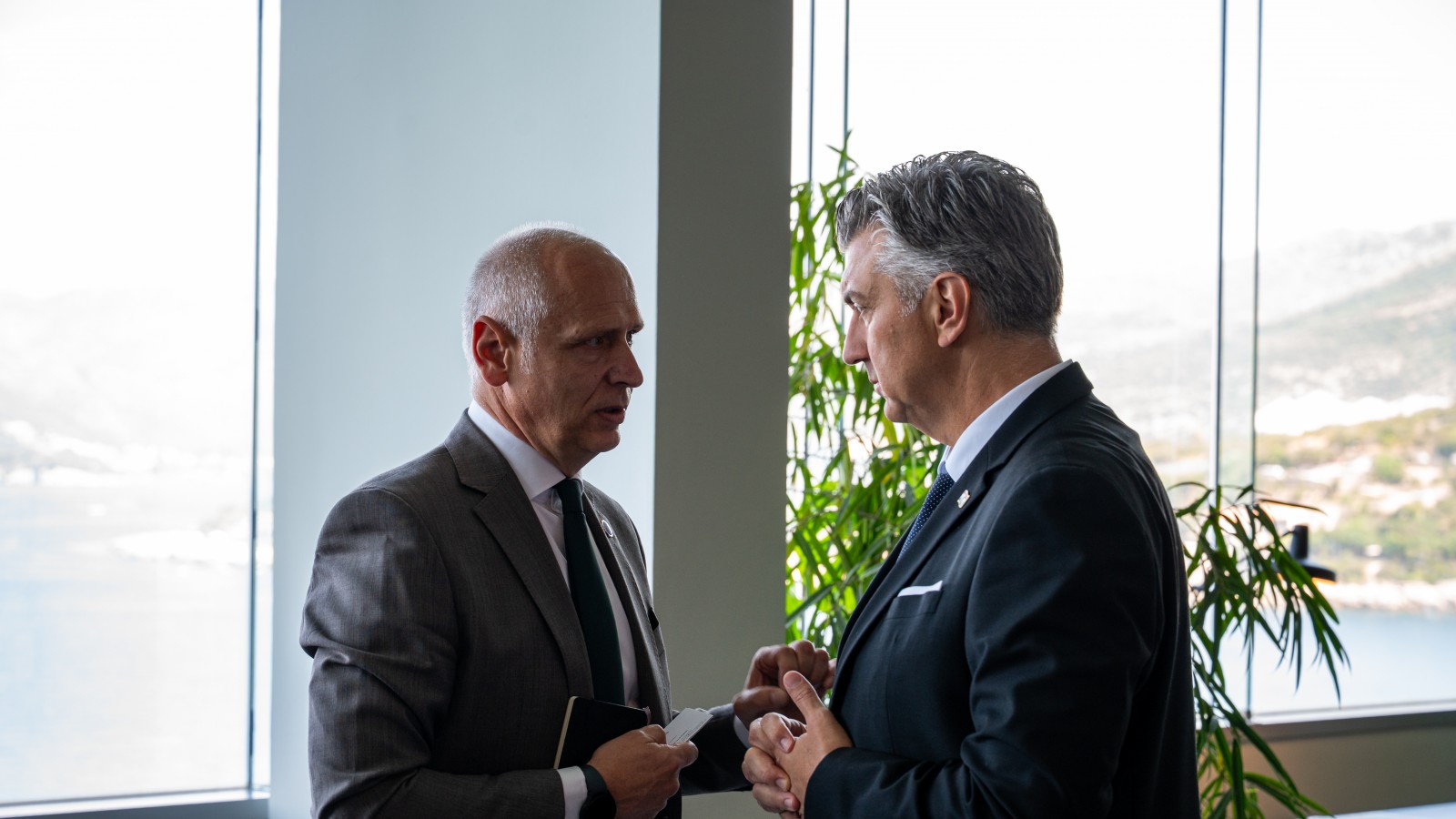 RCC SG Amer Kapetanovic and Prime Minister of Croatia, Andrej Plenkovic on the margins of Dubrovnik Forum
