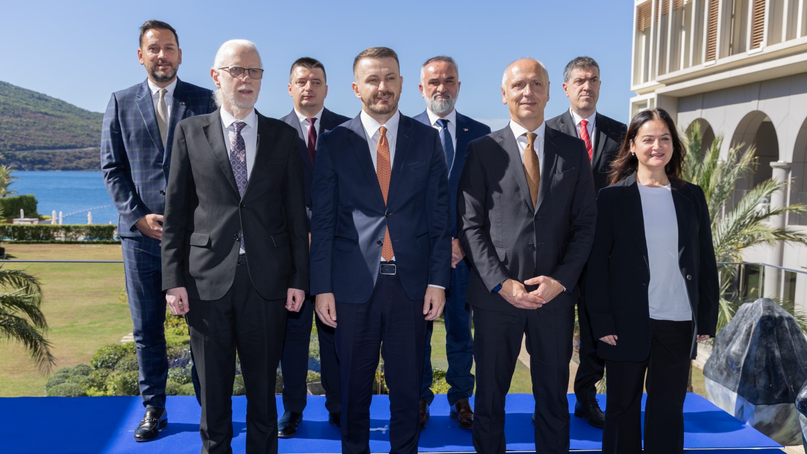 Western Balkans Six Ministry representatives and RCC Secretary General Amer Kapetanovic at the Western Balkans Digital Summit on 13 October 20326 in Herceg Novi (Photo: RCC/Danilo Papic)