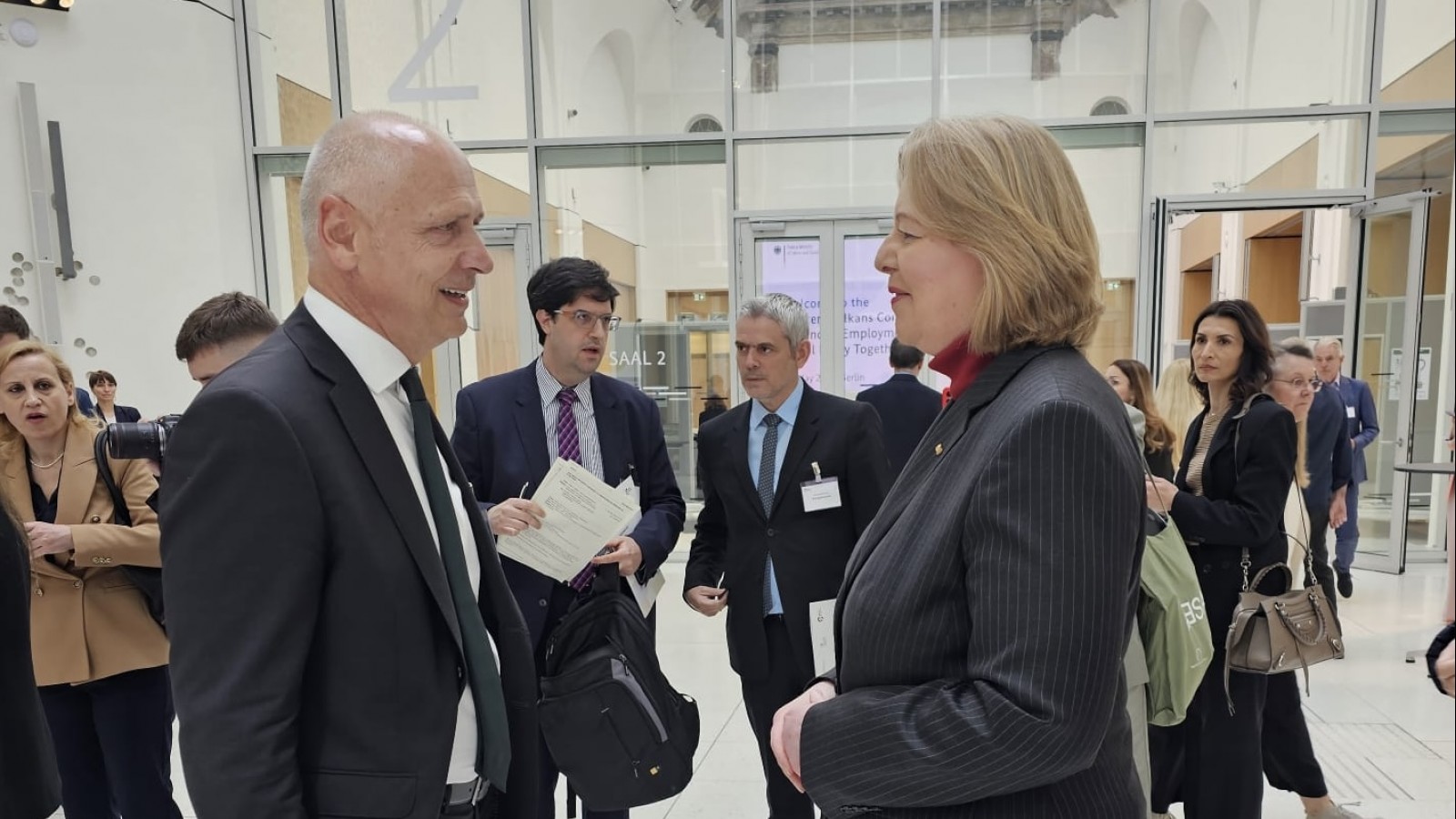 RCC Secretary General Amer Kapetanovic and Bärbel Bas, Federal Minister of Labour and Social Affairs at the Western Balkans Conference: Advancing Employment and Social Policy Together, held in Berlin on 11 May 2026 (Photo: RCC)