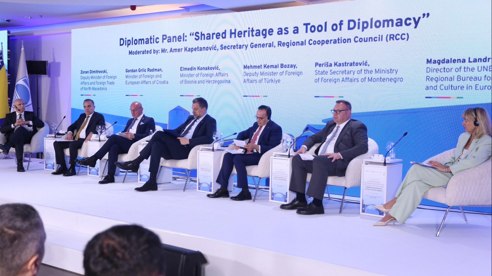 RCC Secretary General Amer Kapetanović took part in the high-level  Diplomatic Panel: “Shared Heritage as a Tool of Diplomacy” held in Mostar on 20 May 2025 (Photo: RCC/Jasmin Sakovic)