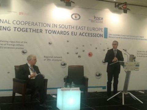 RCC Secretary General, Goran Svilanovic (right), speaking in Sarajevo at the conference on Regional Cooperation in South East Europe - RCC Secretary General, Goran Svilanovic (right), speaking in Sarajevo at the conference on Regional Cooperation in South East Europe -