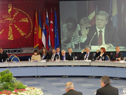 Meeting of Ministers of Foreign Affairs of the South-East European Cooperation Process (SEECP) was held in Ohrid on 31 May 2013. (Photo: RCC/Selma Ahatovic-Lihic) Meeting of Ministers of Foreign Affairs of the South-East European Cooperation Process (SEECP) was held in Ohrid on 31 May 2013. (Photo: RCC/Selma Ahatovic-Lihic)