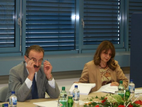 RCC Secretary General Hido Biščević (left) and Deputy RCC Secretary General Jelica Minić, at the meeting with World Bank Vice President Shiego Katsu, Sarajevo, 16 July 2008. (Photo RCC/Selma Ahatović-Lihić) 
