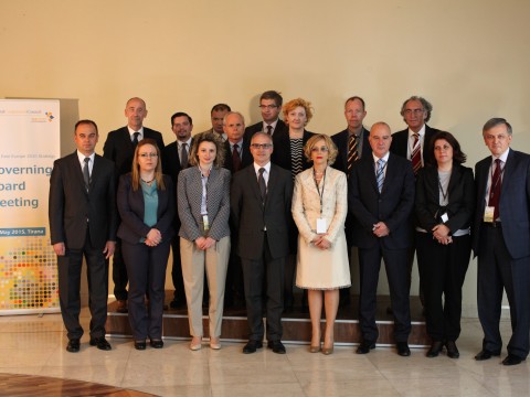 Participants of the second South East Europe 2020 Strategy (SEE 2020) Governing Board meeting, held on 21 May in Tirana, Albania. (Photo: RCC)