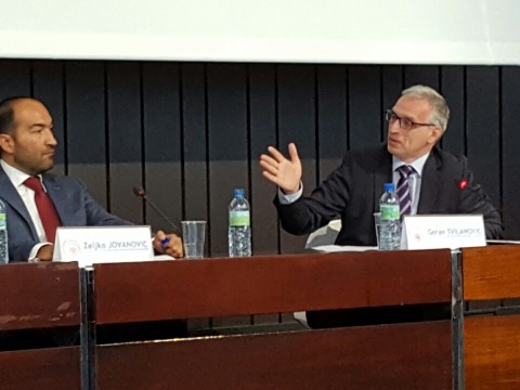 Goran Svilanovic, RCC Secretary General (right) and Zeljko Jovanovic, Director, Roma Initiatives Office, Open Society Foundations (left) at the Roma Integration 2020 Launch Event on 9 June 2016 in Brussels (Photo: RCC/Gordana Demser) Goran Svilanovic, RCC Secretary General (right) and Zeljko Jovanovic, Director, Roma Initiatives Office, Open Society Foundations (left) at the Roma Integration 2020 Launch Event on 9 June 2016 in Brussels (Photo: RCC/Gordana Demser)