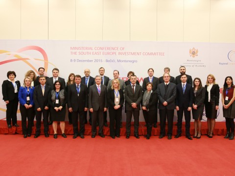 Participants of the SEEIC Ministerial Conference, held on 9 December 2015 in Budva, Montenegro. (Photo: RCC)