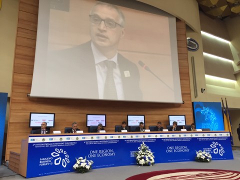 RCC Secretary General, Goran Svilanovic, hosted panel “One Region – One Economy” at the 6th Sarajevo Business Forum, on 13 May 2015. (Photo: RCC/Dragana Djurica) RCC Secretary General, Goran Svilanovic, hosted panel “One Region – One Economy” at the 6th Sarajevo Business Forum, on 13 May 2015. (Photo: RCC/Dragana Djurica)