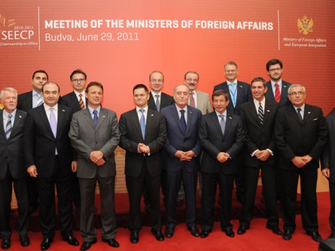 Participants of the meeting of SEECP Ministers of Foreign Affairs, held on 29 June 2011, in Becici, Montenegro. (Photo: Courstesy of Montenegrin Government) 