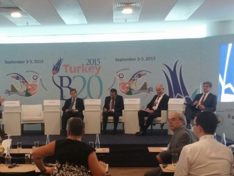 Regional Cooperation Council at the 'Integrating South Eastern Europe to Global Markets' session at B20 Conference in Ankara, Turkey, 3-5 September (Photo: RCC/Ratka Babic) Regional Cooperation Council at the 'Integrating South Eastern Europe to Global Markets' session at B20 Conference in Ankara, Turkey, 3-5 September (Photo: RCC/Ratka Babic)