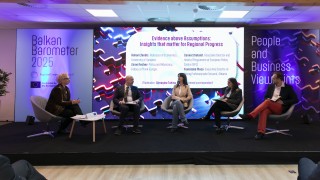 Panel discussion on Balkan Barometer 2025 data presented in Brussels on 11 December 2025 (Photo: RCC/Laure Geerts)