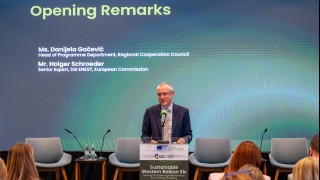 Holger Schroeder opened the Donor Coordination Meeting on the Green Agenda for the Western Balkans (GAWB) on behalf of the European Commission on 15 October 2025 in Dubrovnik (Photo: RCC/Srdjan Kurajica)