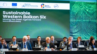 RCC Secretary General Amer Kapetanovic opening Second Ministerial Meeting on the Green Agenda for the Western Balkans took place on 14 October 2025 in Dubrovnik (Photo: RCC/Srdjan Karajica)