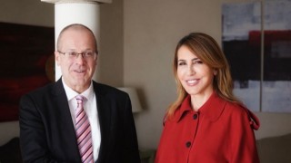 RCC Secretary General Majlinda Bregu met with World Health Organisation Regional Director for Europe, Dr Hans Henri P. Kluge in Venice on 9 April 2023 (Photo courtesy of World Health Organisation)