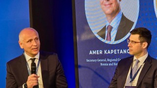 RCC Secretary General Amer Kapetanovic speaking at the Budapest Balkan Forum 2026 (Photo: RCC/Edin Sabljica)