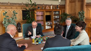 RCC Secretary General Amer Kapetanovic at the meeting with László Kövér, Speaker of the National Assembly of Hungary on 10 March 2026 in Budapest (Photo: RCC/Edin Sabljica)