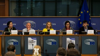 Igor Soltes, Head of the RCC Liaison Office Brussels (second on the left), gave opening remarks at the 5th Bridging the Gap on youth political participation which took place in Brussels on 23-24 June 2026 (Photo: RCC/Laure Geerts)