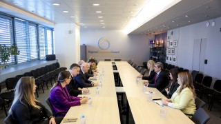 Deputy Prime Minister for International Relations and Minister of Foreign Affairs of Montenegro, Ervin Ibrahimović, visited the Regional Cooperation Council (RCC) headquarters in Sarajevo on 5 November 2025, where he met with RCC Secretary General Amer Kapetanović (Photo: Armin Durgut)