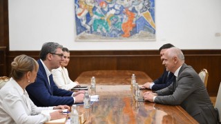Secretary General of the Regional Cooperation Council (RCC), Amer Kapetanović met with the President of Serbia, Aleksandar Vučić in Belgrade on 3 June 2025 (Photo: Courtesy of the Office of the President)
