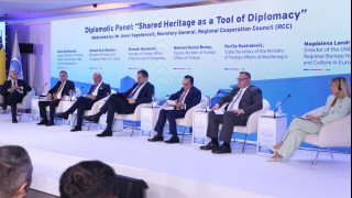 RCC Secretary General Amer Kapetanović took part in the high-level  Diplomatic Panel: “Shared Heritage as a Tool of Diplomacy” held in Mostar on 20 May 2025 (Photo: RCC/Jasmin Sakovic)